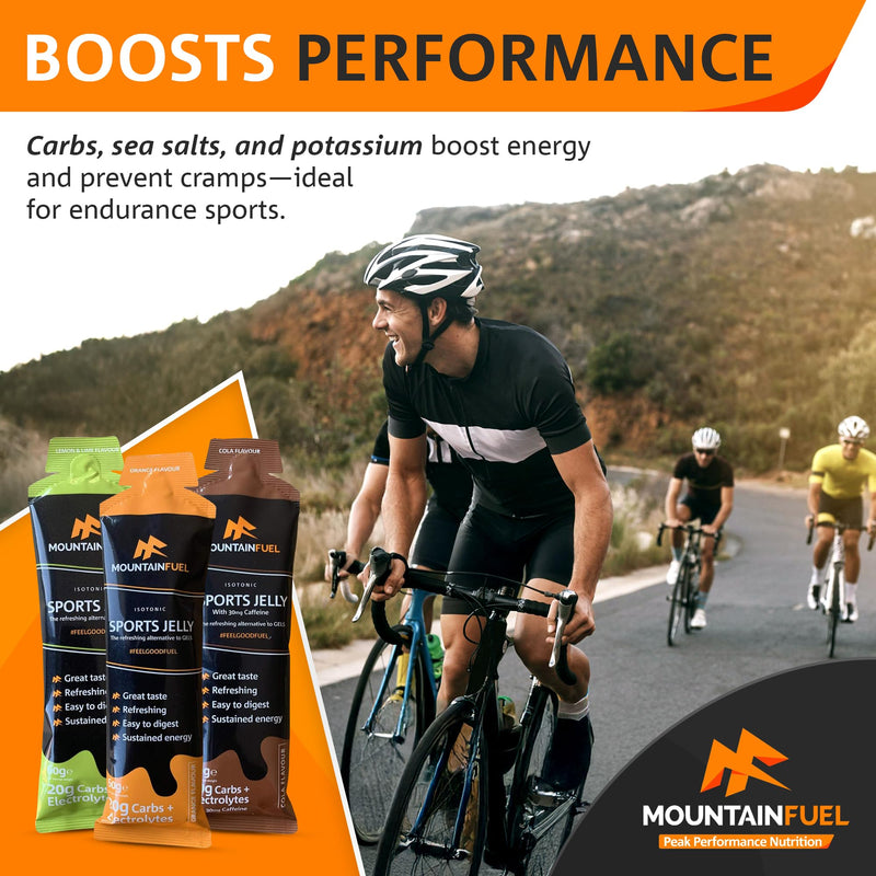 Isotonic Sports Jelly - The Refreshing Alternative to Energy Gels (Pack of 12 Mixed Flavours). Bundled with a Pair of VPoint Leisure No-Tie Elastic Shoe Laces