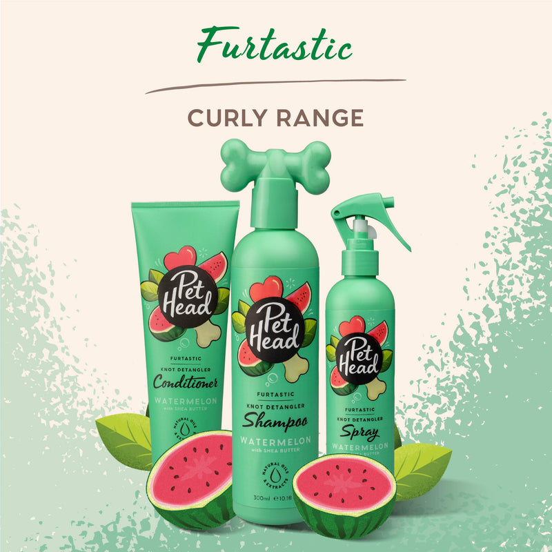 Furtastic Dog Shampoo | Watermelon Scent | Dog Shampoo for Smelly Dogs | Knot Detangler | Care for Long, Tangly Curls & Coats | Vegan | Gentle Formula for Puppies | Made in USA | 16 fl. oz. - PawsPlanet Australia