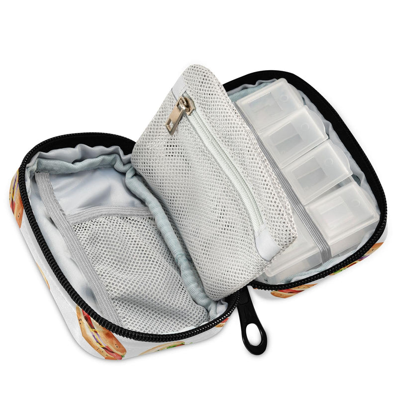Hotdog Weekly Medicine Pill Organizer Travel Pill Case Box Holder Container Small for Vitamin Supplement Hotdog
