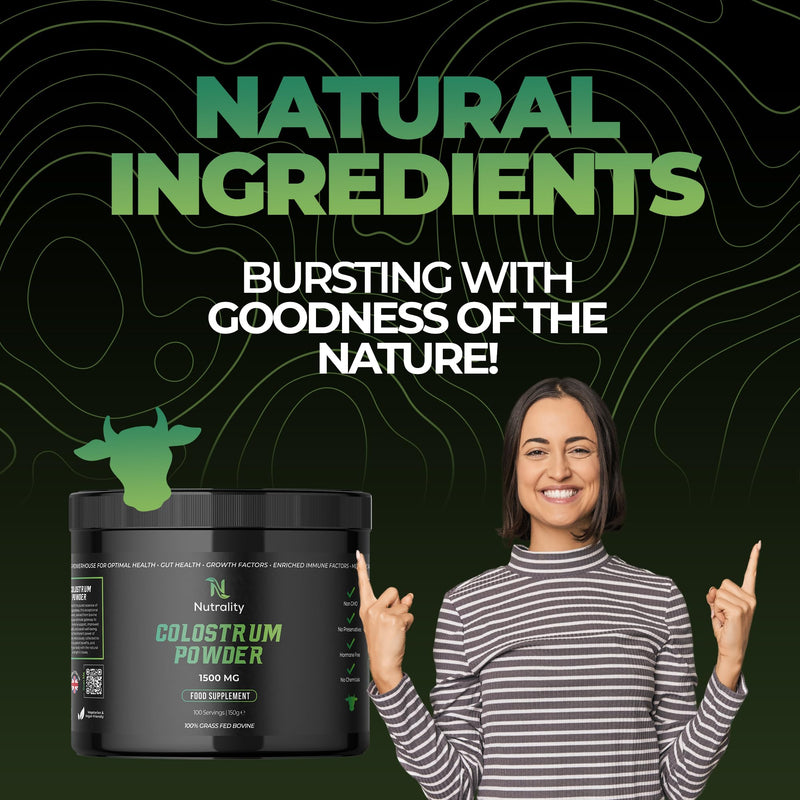 100% Bovine Colostrum Powder 1500mg | Gut Health | 100 Servings | Gut Health & Immune Support | Colostrum Supplement Men & Women | Gut Health Energy, Gut Repair & Human Parasite Detox