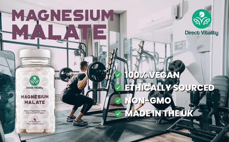 Magnesium Malate | 700 mg per Capsule | UK Made | 2 Months Supply | No Nasty Fillers | Vegan