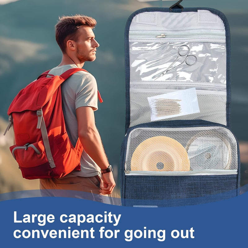 [Australia] - Ostomy Colostomy Travel Bag, Hanging Organizer Bag for Ostomy Supplies 