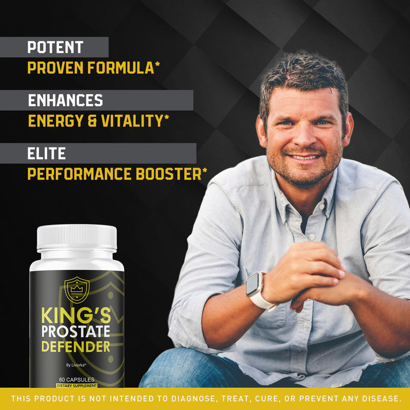 (2 Pack) Kings Prostate Defender Capsules - Official Kings ProstateDefender Pills Advanced Supplement Support, All Natural Formula for Overall Health & Wellness Reviews, 120 Capsules for 2 Months