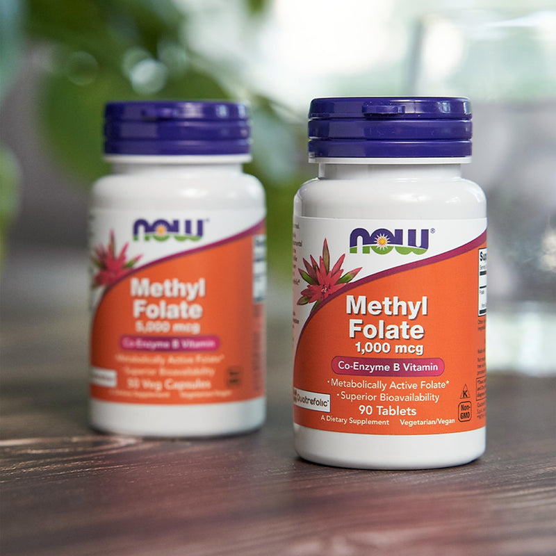 NOW Foods Supplements, Methyl Folate 1,000 mcg, Metabolically Active Folate*, Co-Enzyme B Vitamin, 90 Tablets 90 Count (Pack of 1)