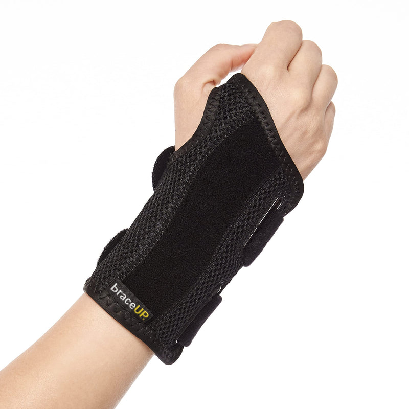 BraceUP Wrist Splint for Carpal Tunnel Right Left Hand - Wrist Support for Women and Men, Daytime and Night Use, Wrist Brace for Pain Relief and Arthritis - Right Wrist (L/XL) Large/X-Large (Pack of 1) Right Hand