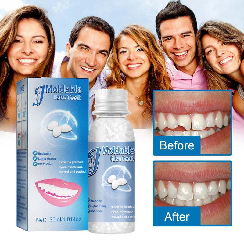 [Australia] - Dental Repair Denture Repair Beads,Tweezers,Dental Pick,Dental Tools for Fixing Filling Missing Broken Tooth Moldable Fake Teeth 1pcs 