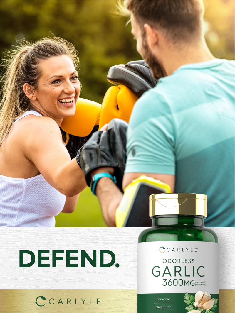 [Australia] - Carlyle Odorless Garlic Softgels 3600 mg | 400 Count | Allium Sativum Bulb | Non GMO, Gluten Free Supplement 