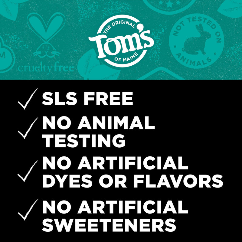 [Australia] - Tom’s of Maine Natural Activated Charcoal Toothpaste with Fluoride, Peppermint, 3 Pack, 4.0 Oz 