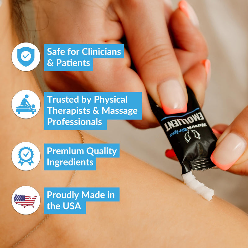 [Australia] - HawkGrips 7ml Massage Emollient Single Use Packet, Unscented, Emollient for IASTM and Massage, Soft Tissue Mobilization for Massage Therapy, 36 Count 36 Count pack of 1 