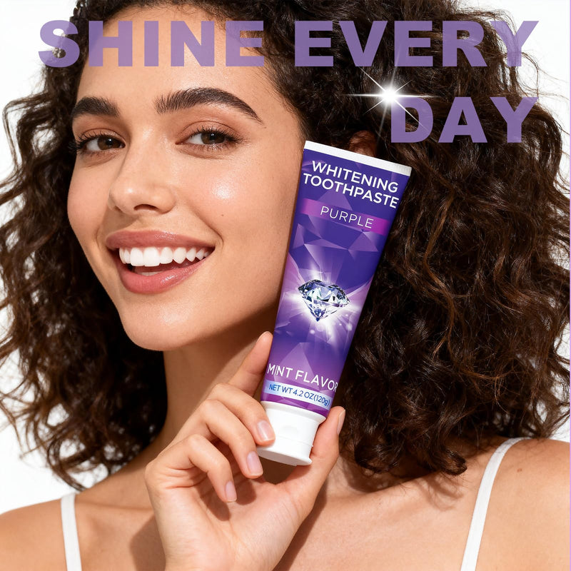 [Australia] - Purple Toothpaste for Teeth Whitening, Teeth Whitening Toothpaste, Tooth Stain Removal, Tooth Stain Removal Colour Corrector 