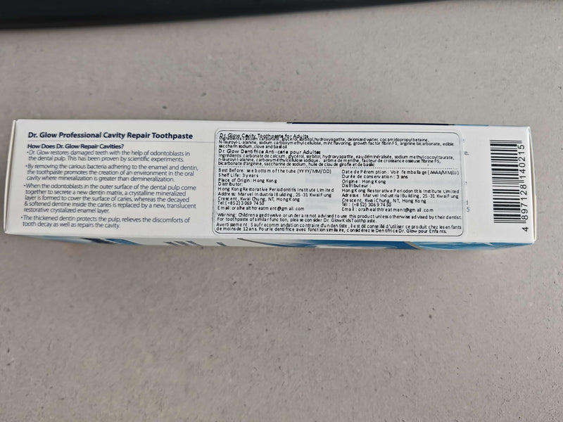 Adult Cavity Repair Toothpaste, Cavity Reversing Hydroxyapatite Toothpaste, Cavity Filler for Tooth Remineralization, Tooth Decay Treatment Repair, Enamel Repair Cavity Remover, Fluoride Free 3.52 Ounce (Pack of 1)