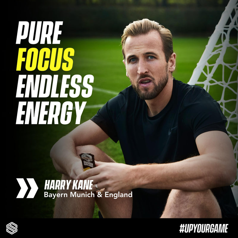 Soccer Supplement Focus90 Caffeine Energy Gels (12 Pack) with 200mg Caffeine, Quick Release Pre Workout Gel with Beta Alanine, Lemon & Lime Flavour