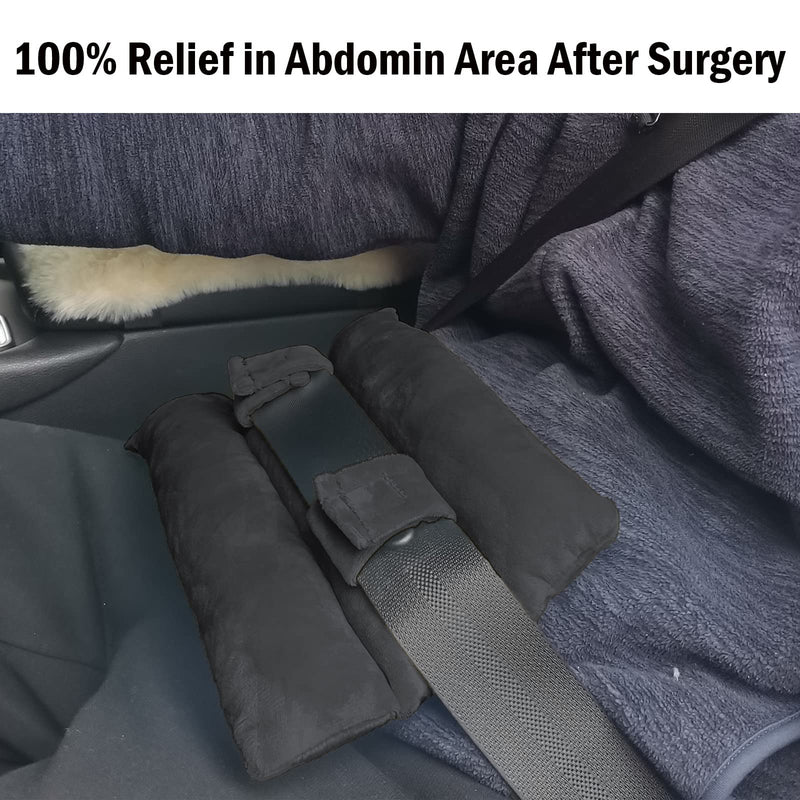 [Australia] - Mastectomy and Hysterectomy Pillow,Masectomy Surgery and Heart Post After Breast Surgery Recovery Gifts Must Haves,Lumpectomy Cushion Pillow,C-Section Chemo Patients Port Seatbelt Pillows(Black) Black 