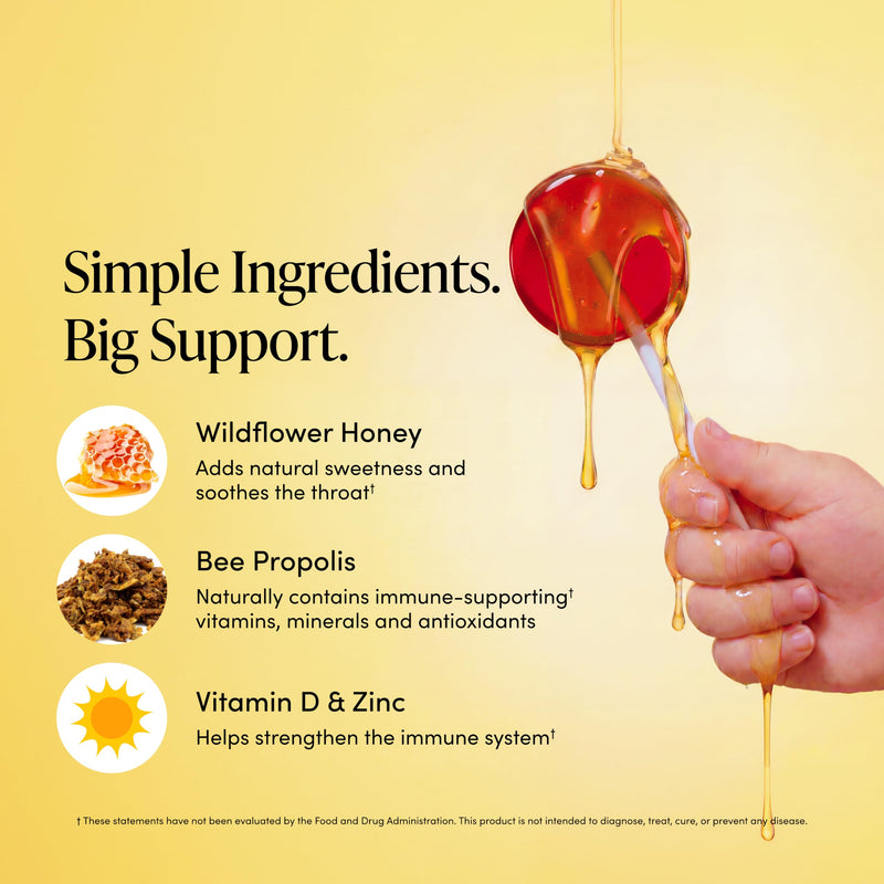 Beekeeper's Naturals Throat Soothing Lollipops w/ Honey, Variety Pk, 15 ct | Doctor Formulated Immune Support, Vitamin D & Honey, Under 2g Sugar, Clean Ingredients, 15 ct 3 Flavor Variety Pack