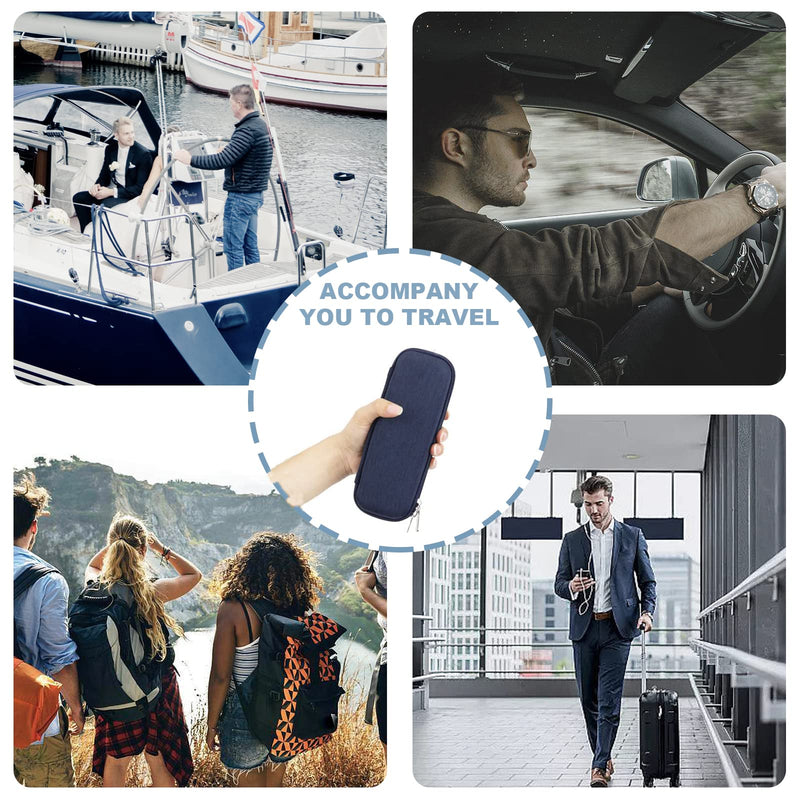 [Australia] - Eva Insulin Bag for Diabetes Medication, Diabetic Travel Bag with 2 Nylon Cool Packs for Insulin Pen, Insulin Syringes, Insulin and Other Diabetic Accessories (Navy Blue) Navy Blue 