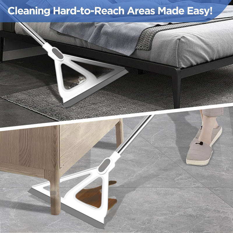 [Australia] - Multifunction Magic Broom, Squeegee Broom for Floor, Rubber Broom, Silicone Broom for Floor Cleaning, Magic Broom Sweeper for Living Room, Kitchen, Bathroom-Easy Dry The Glass (Grey, 54 INCH) 