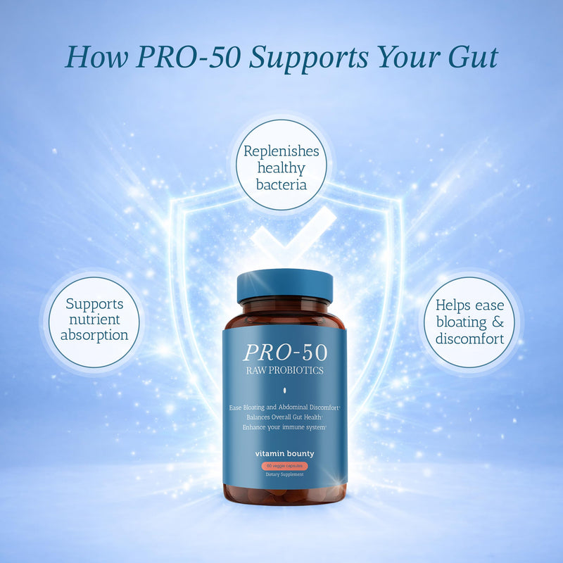 Vitamin Bounty Probiotic Bundle for Women – Pro-50 (50 Billion CFU, 13 Strains + Prebiotics) & Pro-Daily Vaginal Probiotics (10 Billion CFU, 5 Strains with Cranberry) – Digestive, Immune, Urinary & Fe