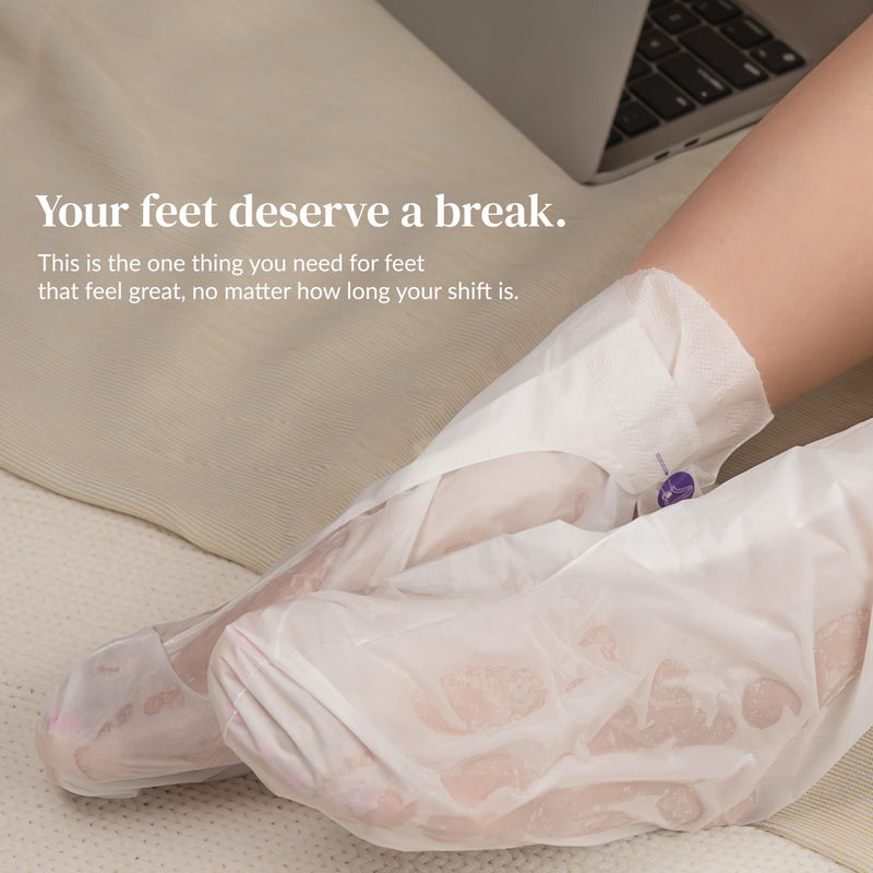 Epielle Hydrating Foot Mask 6 Pairs, Relieve and Soften with Shea Butter & Jojoba Oil, Deep Moisturizing Socks for Dry, Cracked Feet, Self Care Gifts for Women, Spa Kit Hydrating Socks