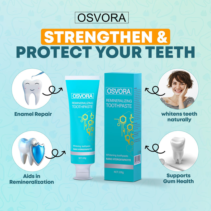 Fluoride Free Toothpaste, Nano Hydroxyapatite Toothpaste, Remineralizing Natural Teeth Whitening Tooth Repair, Appropriate for Sensitive Teeth