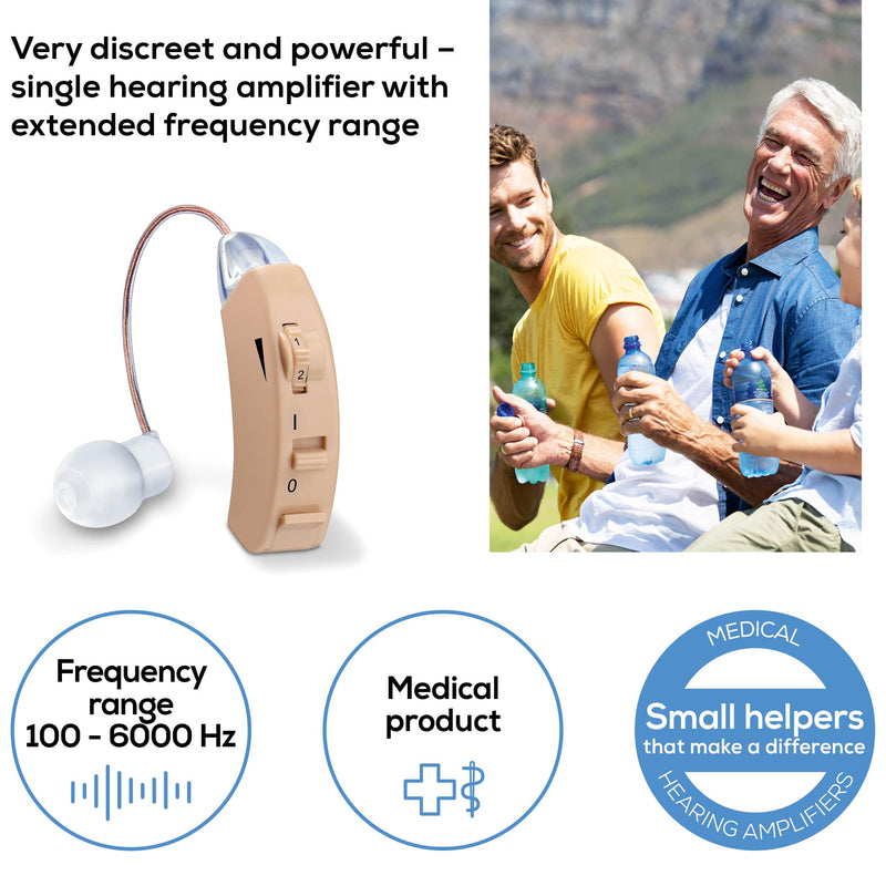 Beurer HA50 Hearing Amplifier | Amplifies the volume of sound for restricted hearing abilities | Barely visible behind the ear | Wide frequency range | Continuously variable volume