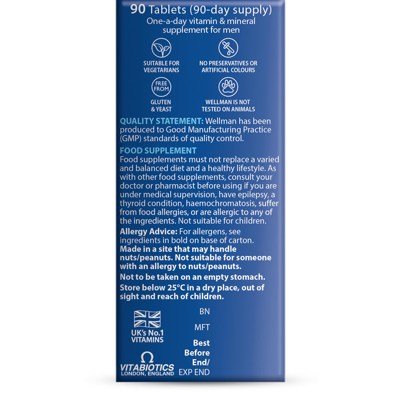 Wellman Multivitamin for Men 90 count (Pack of 1)