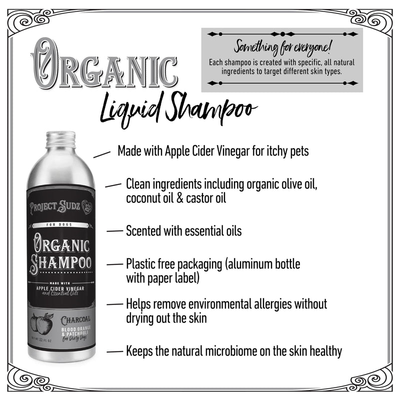 Activated Charcoal Liquid Shampoo for Dogs | Blood Orange Patchuili | Odor Eliminating | Deep Cleaning Shampoo - PawsPlanet Australia