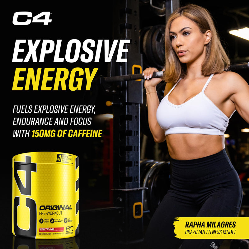[Australia] - C4 Original Pre Workout Powder Fruit Punch - Vitamin C for Immune Support - Sugar Free Preworkout Energy for Men & Women - 150mg Caffeine + Beta Alanine + Creatine - 60 Servings 60 Servings (Pack of 1) 