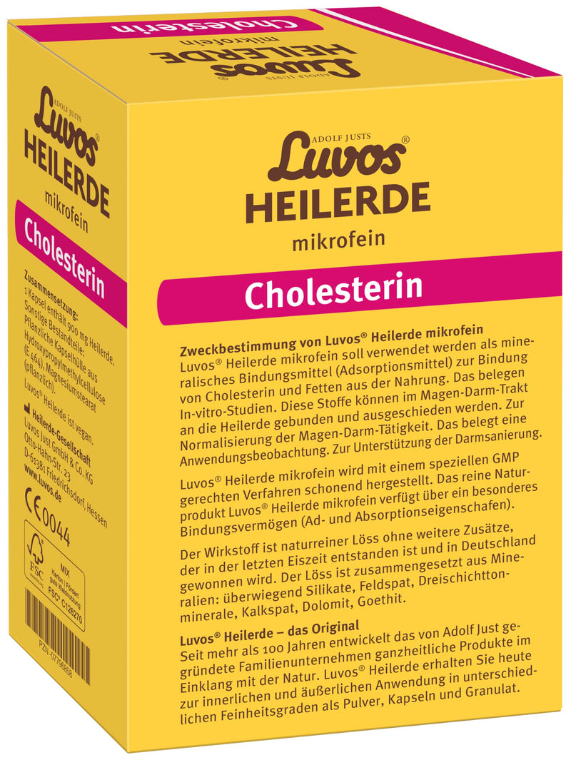[Australia] - Luvos healing clay micro-fine cholesterol - 100 capsules - for binding cholesterol and fats - vegan natural product - the original from Luvos 100 pieces - capsules 