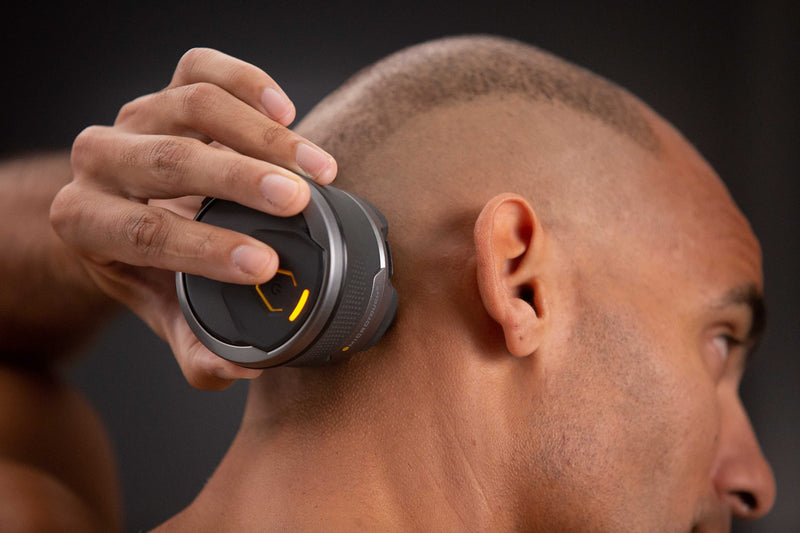 [Australia] - Microtouch Titanium Electric Head Shaver - Rechargeable Head and Face Shaver for Men, Cordless Razor, Hypoallergenic Wet/Dry Shaving, Precision Head Trimmer, Lithium Power, Battery Powered 