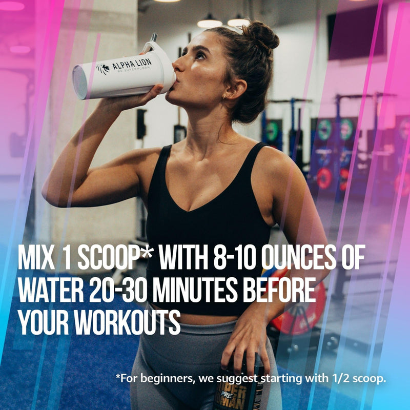 [Australia] - ALPHA LION Superhuman Pre Workout Powder, Beta Alanine, L-Taurine & Tri-Source Caffeine for Sustained Energy & Focus, Nitric Oxide & Citrulline for Pump (21 Servings, Miami Vice) Miami Vice - Pina Colada Strawberry Daiquiri 
