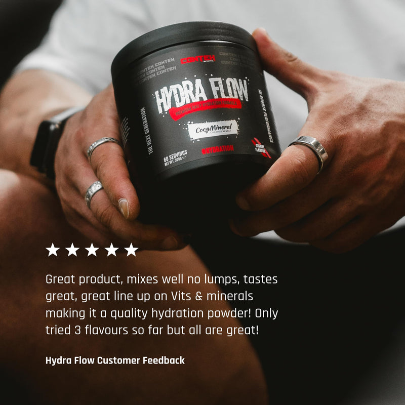 Conteh Sports Hydra Flow Electrolyte Powder - Daily Hydration with Vitamins & CocoMineral - Vanilla Cola - 30 Servings