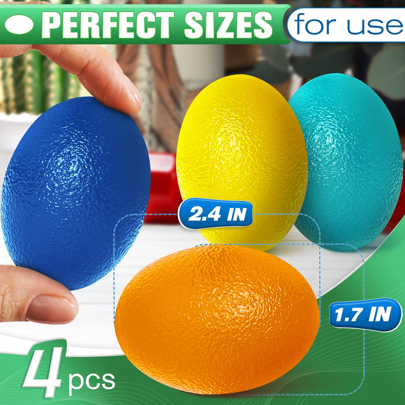 [Australia] - 4Pcs Squeeze Balls for Hand Therapy - Hand Exercise Balls for Arthritis Hand Therapy Balls for Arthritis Hand Squeeze Ball for Hand Therapy Stress Balls for Adults - Squeeze Ball for Hand Strength 
