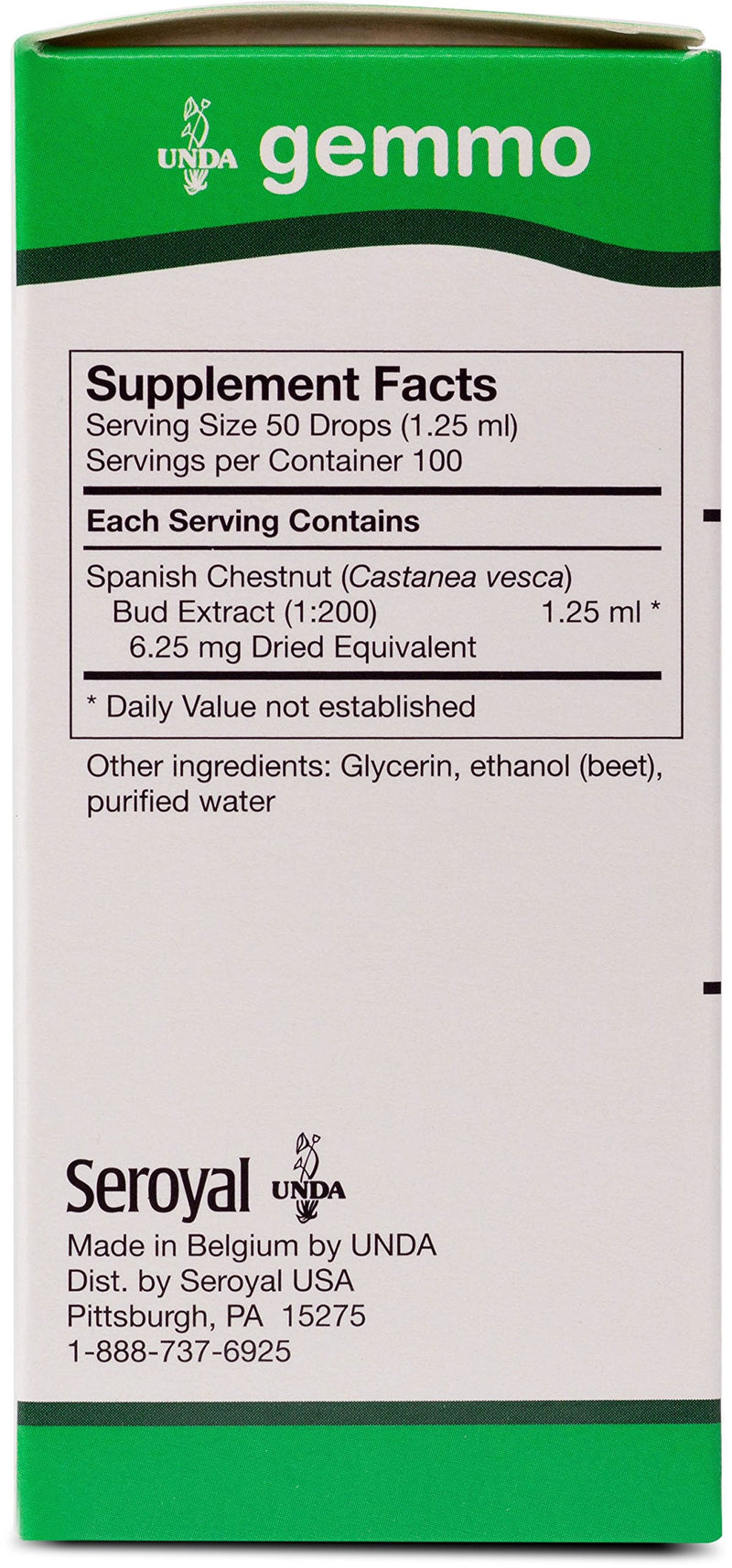 UNDA Gemmo Therapy Castanea Vesca | Chestnut Bud Extract | 4.2 fl. oz.