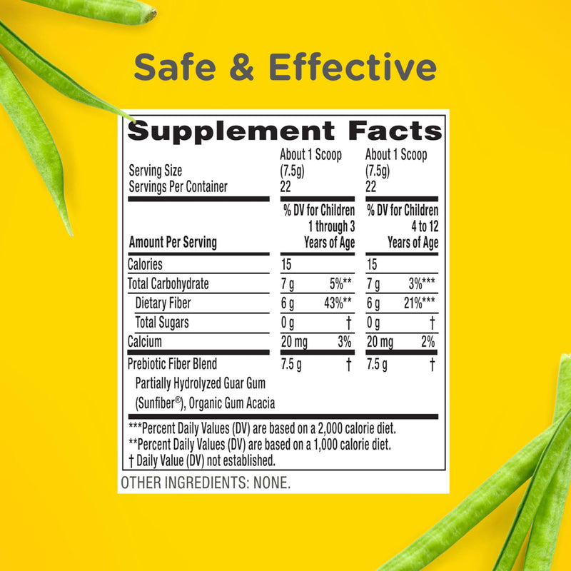 [Australia] - Zarbee's Children‚Äôs Regularity Support Prebiotic Fiber Powder, Flavorless, Sugar Free, Gluten-Free, Daily Fiber Supplement for Kids & Toddlers 1 to 12 Years, 5.82 oz 