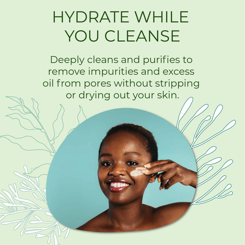 Sea-El Avocado & Kelp Cream Cleanser Non-Foaming Gentle Deep Cleanse to Purify Tone & Firm - Moisturizing Natural Face Wash for Women & Men - 4 Oz 4 Ounce (Pack of 1)