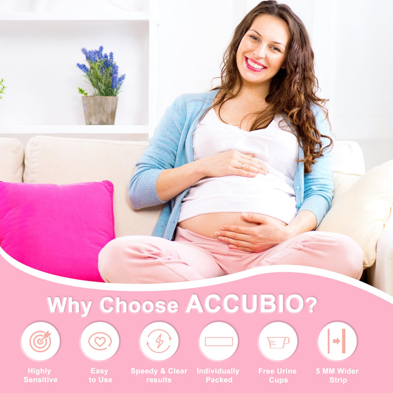 Pregnancy Test Strips with Urine Cups, 30 Count Individually Wrapped hCG Early Detection Home Tests Over 99% Accurate, Rapid Early Detection Pregnancy Test Strip 25mIU/mL