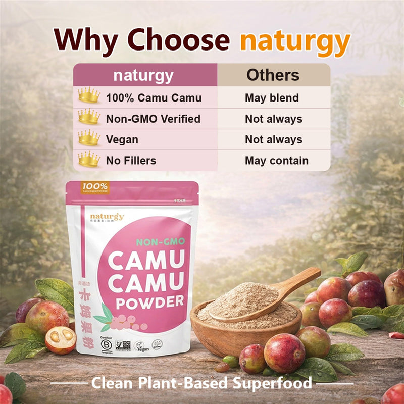 Camu Camu Powder – 448% Daily Vitamin C, 100% Pure Non-GMO Amazonian Superfruit, Vegan, Paleo & Gluten-Free, 3 oz