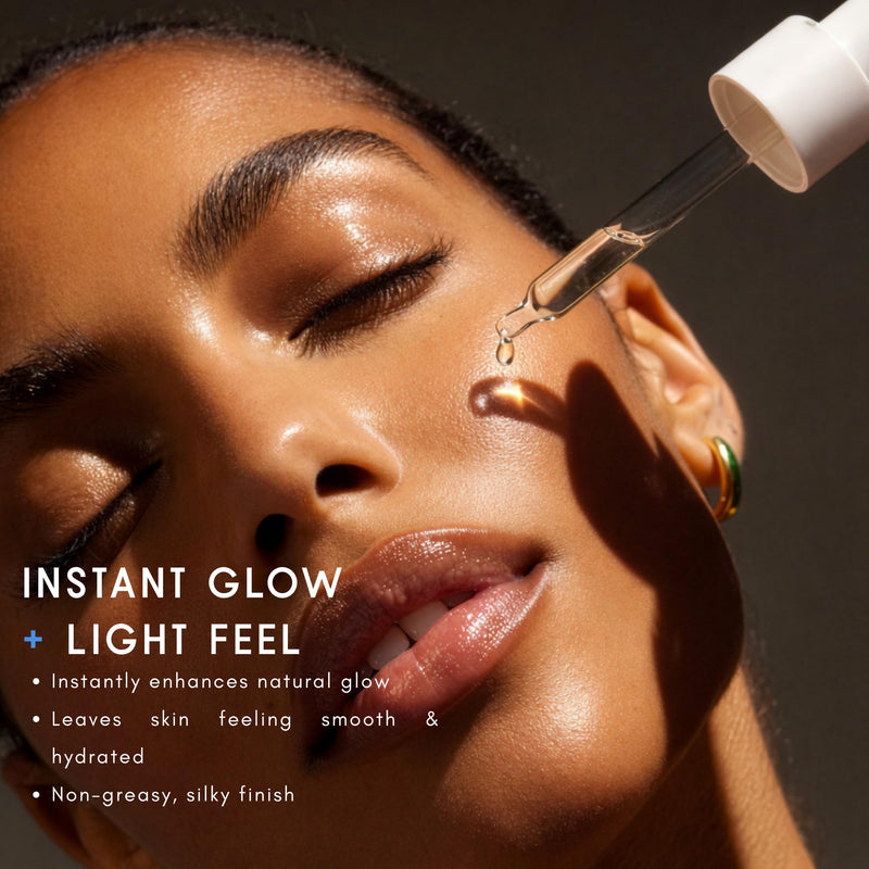 Morning Glow Vitamin C Face Oil – Ultra-Light Facial Oil with Bakuchiol, Camellia (Tsubaki) & Prickly Pear – Lightweight Daily Oil for Soft, Radiant-Looking Skin – 1 fl oz