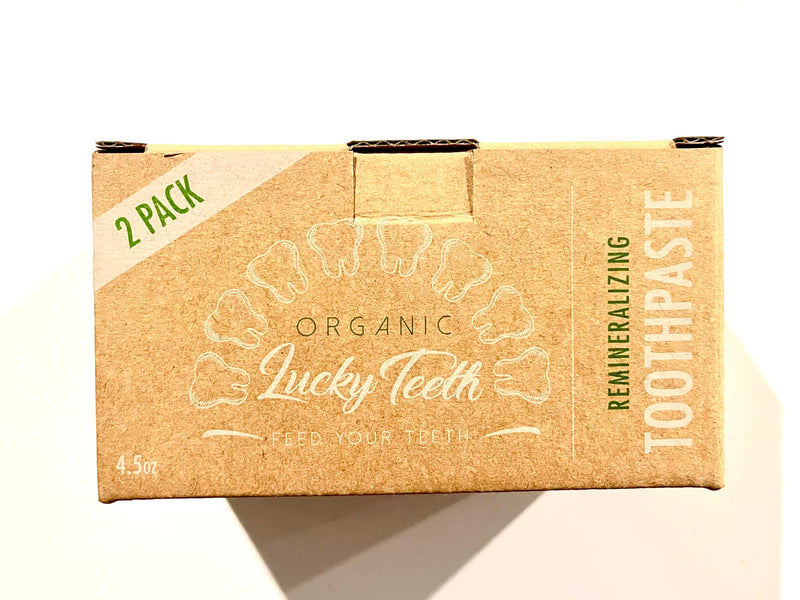 [Australia] - Lucky Teeth Organic Toothpaste-All Natural, Remineralizes and Fortifies Teeth and Gums. (4.5 oz 2 Pack) 