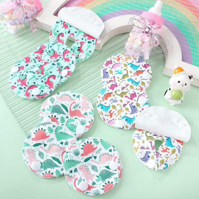[Australia] - 18 Pack Feeding Tube Pads Button Pads Gtube Button Covers Reusable Button Pads g Tube Cutie Dinosaur Feeding Supplies for Kids Baby Breastfeeding Nursing Care Medium 