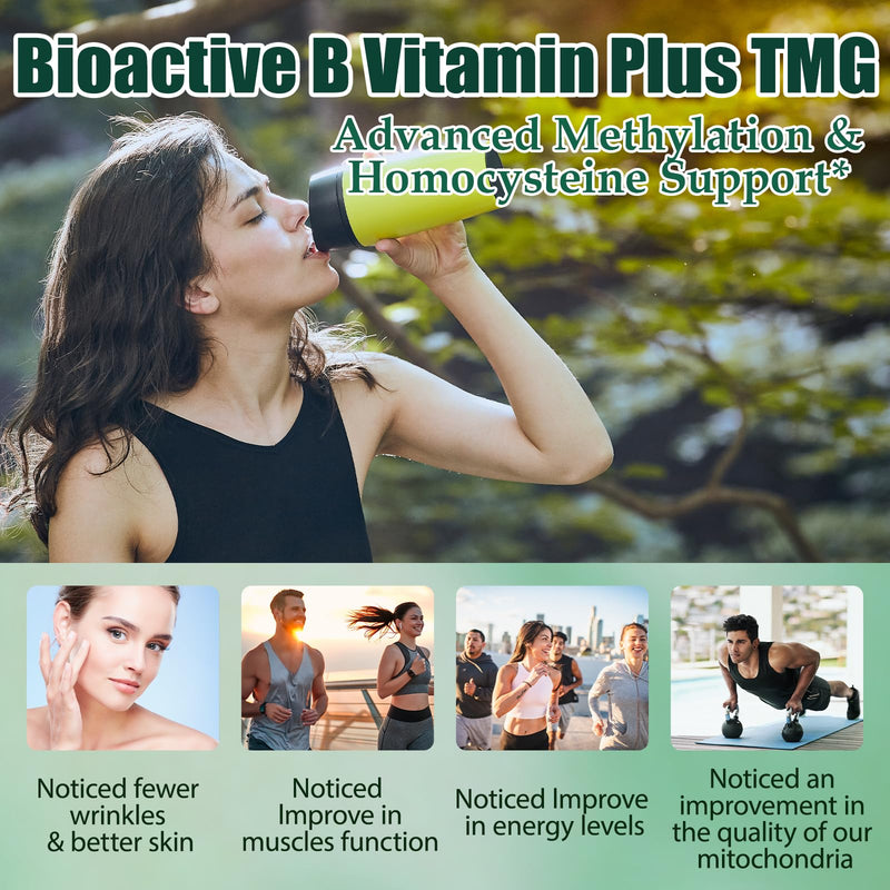 Methylated B Complex Liquid Drops, 9-in-1 Super B-Complex Methylated Multivitamin w. Methylfolate B12 TMG Inositol Vitamin C E, Methyl Vitamin B Complex for Men & Women | MTHFR Support | Energy & Mood Lemon 2 Fl Oz (Pack of 1)