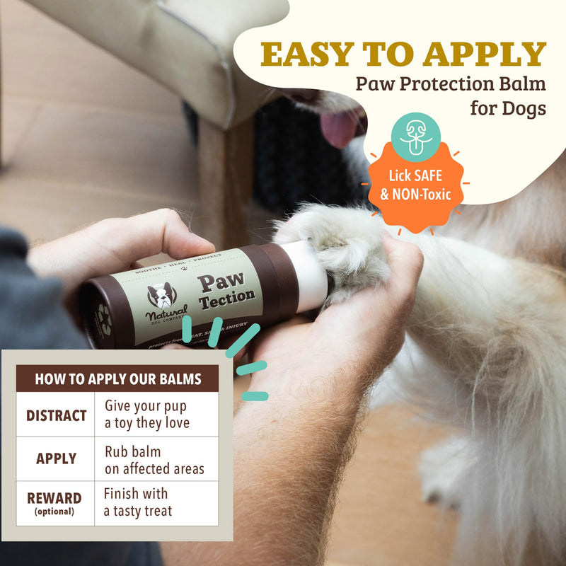 Natural Dog Company PAWDICURE Bundle, Paw Soother + PawTection Dog Paw Balms, Protect and Heal Dry, Cracked Dog Paw Pads, Organic, All Natural Ingredients, 2oz Sticks - PawsPlanet Australia