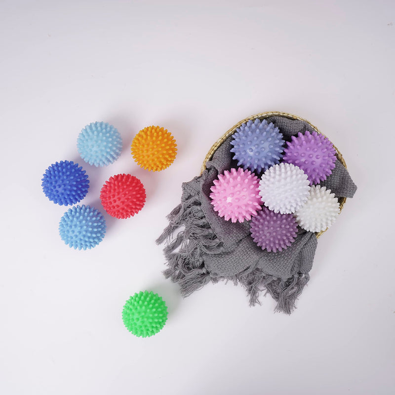 [Australia] - Reusable Laundry Dryer Balls - Eco Friendly Fabric Softener Alternatives Soften and Fluff Laundry Wrinkle Release(Set of 4 Random Color) Light Series 