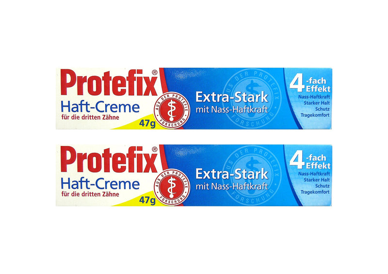[Australia] - 2x PROTEFIX adhesive cream for the third teeth 47g extra strong with wet adhesive power 