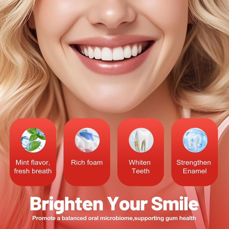 [Australia] - SP- 8 Probiotic Whitening Toothpaste for Teeth Whitening/Brightening & Fresh Breath, 8 Probiotics Formula for Gum Health, Fluoride-Free, Minty Fresh Flavor,4.23oz (2 Tubes) Mint 2 4.23 Ounce (Pack of 1) 