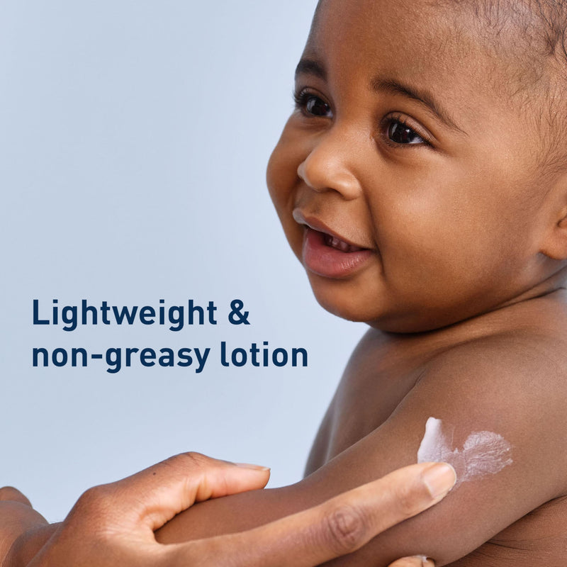 CeraVe Baby Lotion, Baby Skin Moisturizer with Vitamin E & Niacinamide, 8oz | Gently Hydrates Delicate Skin with A Non-Greasy Feel, Free Of Fragrance, Dyes, Paraben & Phthalates 8 Fl Oz (Pack of 1)
