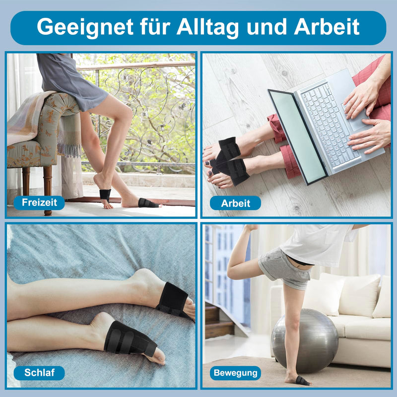 [Australia] - Hallux Valgus Correction Splint for Relieving Big Toe Pain and Aligning the Toes Hallux Valgus Bandage for Men and Women Protecting the Big Toe (Black, Right) Black 