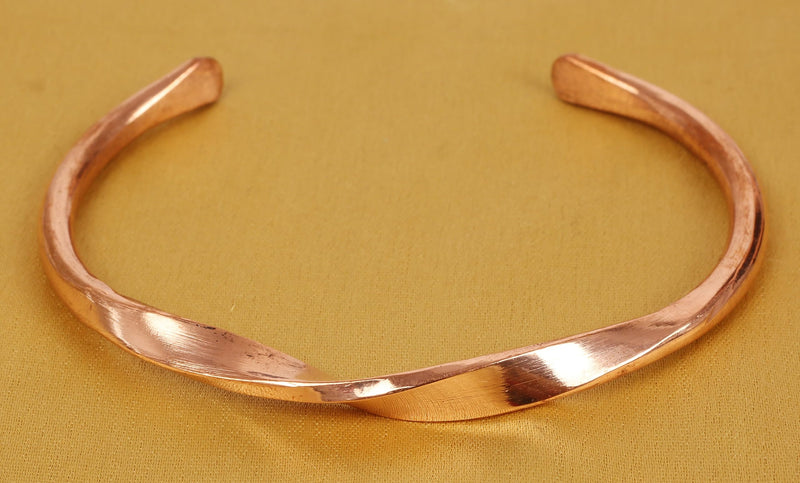 [Australia] - Touchstone Copper bracelet Tibetan style. Hand forged with solid and high gauge pure copper. Twisted Copper 