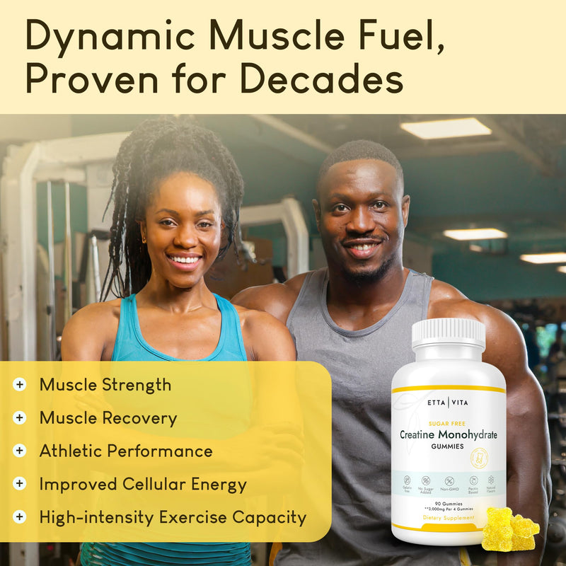 [Australia] - Sugar-Free Creatine Monohydrate Gummies (1g/gummy for Intake Control) Potent Creatine Gummies for Women & Men, Creatine Supplement for Muscle Support, Cellular Energy & Cognitive Function, Gluten-Free Creatine Muscle Growth 