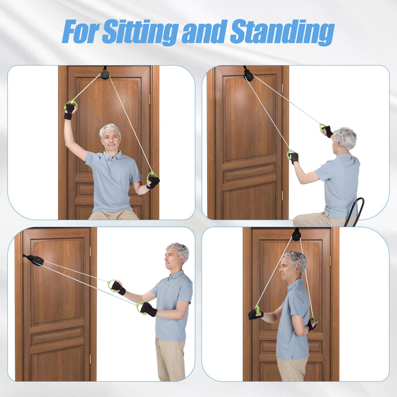 [Australia] - Shoulder Pulley for Physical Therapy, Pulleys for Shoulder Rehab Over The Door Physical Therapy System Arm Exercise for Arm Rehabilitation, Frozen Shoulder,Rotator Cuff Surgery 